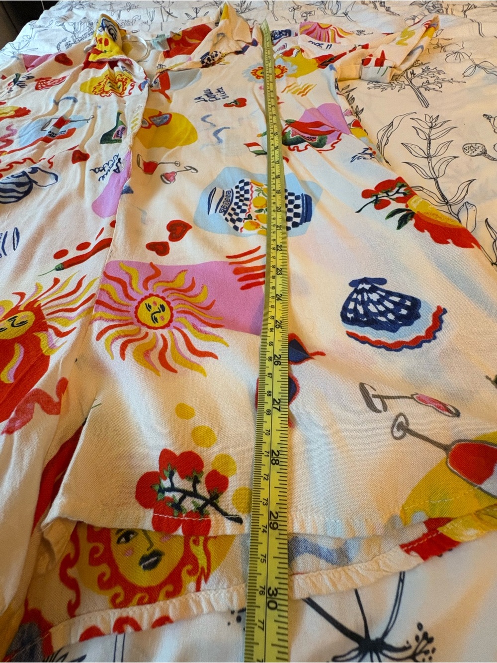 True Destinations Short-Sleeve Printed Jumpsuit Romper - Multicolor Cream - Picture 7 of 12